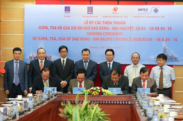 Ký kết Hợp đồng mua bán khí (GSPA) giữa PVN và các Chủ mỏ Lô 05-1b & 05-1c.