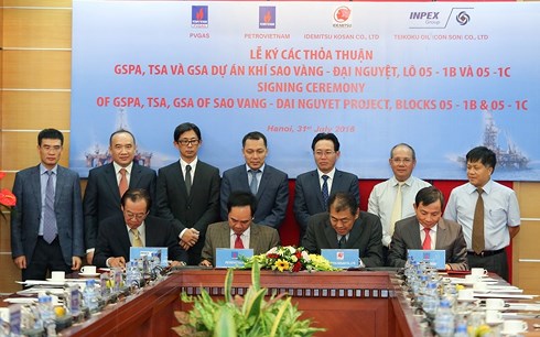 Ký Hợp đồng mua bán khí (GSPA) giữa PVN và các Chủ mỏ Lô 05-1b & 05-1c